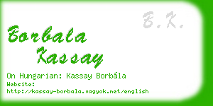 borbala kassay business card